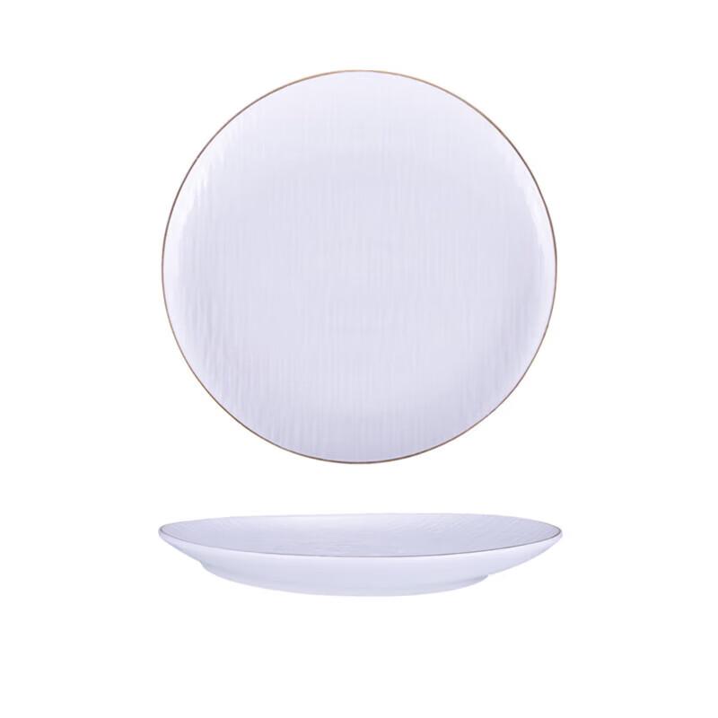 European Ceramic Gold Rim Dinner Plate