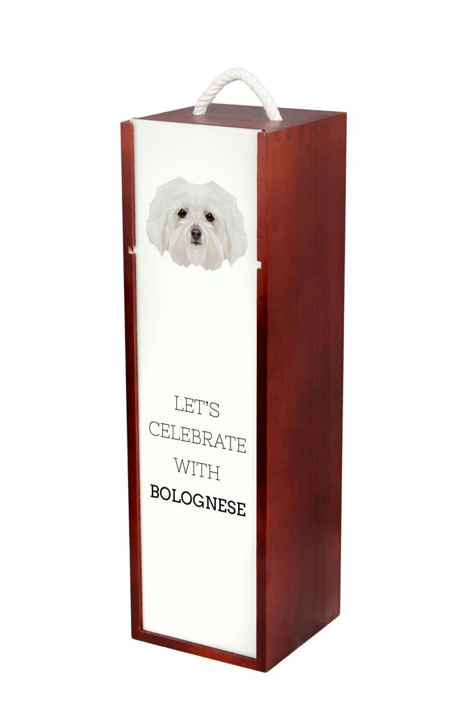 Bolończyk, Bolognese - Geometryczne Pudełko Ze Zdjęciem I Napisem Na Wino Marki Art-Dog