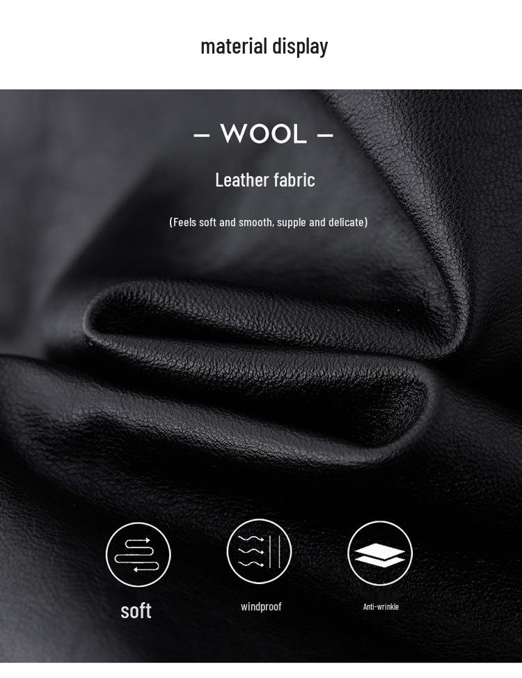 Women's PU Leather Trench Coat with Suit Collar, Double-Breasted, Mid-Length, Waist-Slimming for Spring/Autumn - Model YG82936.