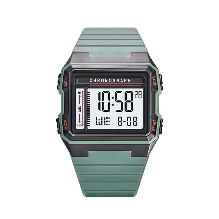 UTHAI CA07 Men's Square Electric Watch Sports Running Time 50ATM Swimming Waterproof LED Fall resistant Male Student Clock