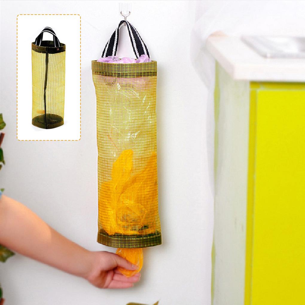Hängender Müllbeutelhalter Müll Plastik Netzbeutel Netztasche Küchenorganisator