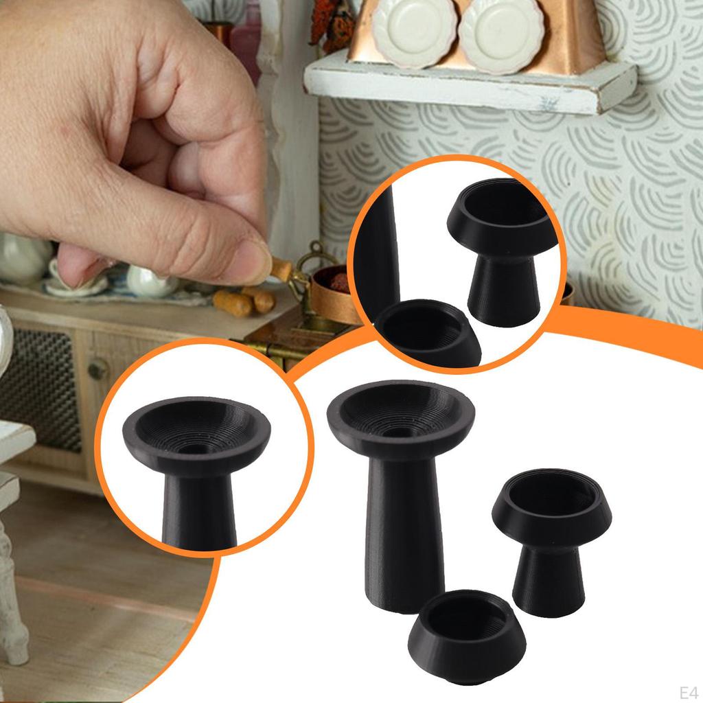 3 Stück 1/12 Blumentöpfe Puppenhauszubehör Dekorative Mini-Ornamente Puppenhaus-Einrichtung für