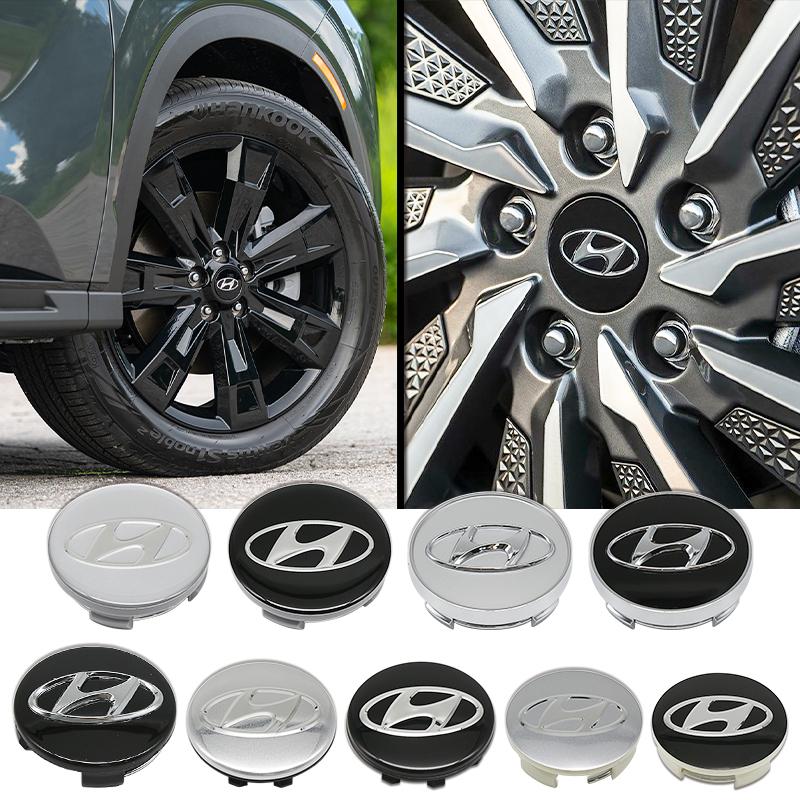 ABS 56/58/60mm 3D Znak na auto Krytky středů kol Odznaky Kryty Příslušenství Pro Hyundai I10 I20 I30 Getz Accent Elantra Santa