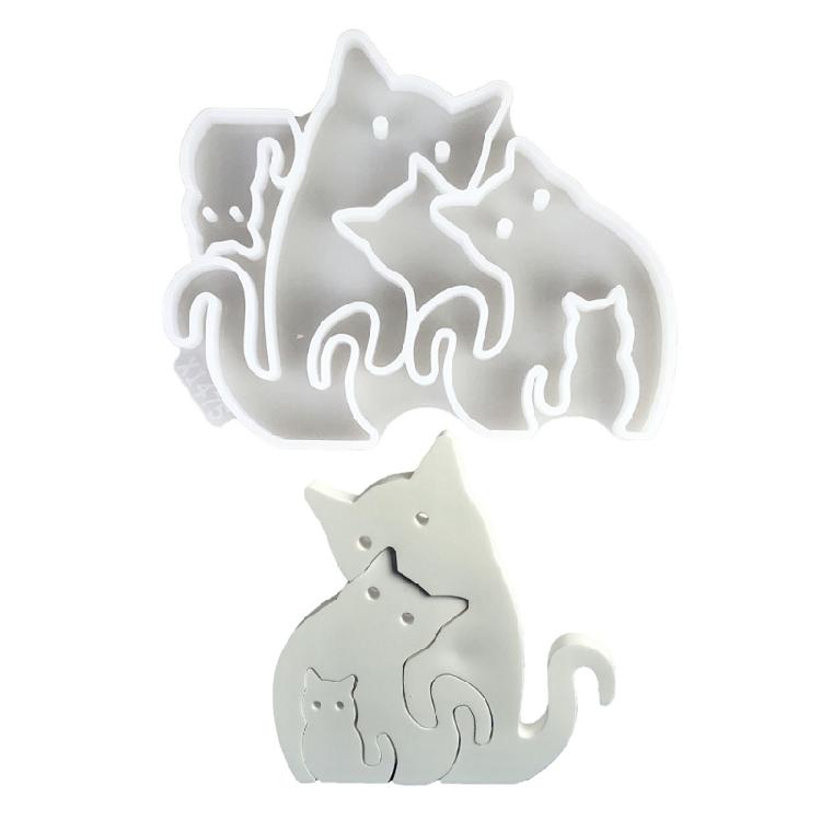 

Artistic Silicone Mold with 3 Cats Sculptures Molding Tool For Crafting Home Decoration Desktop Shelf Display Items 1