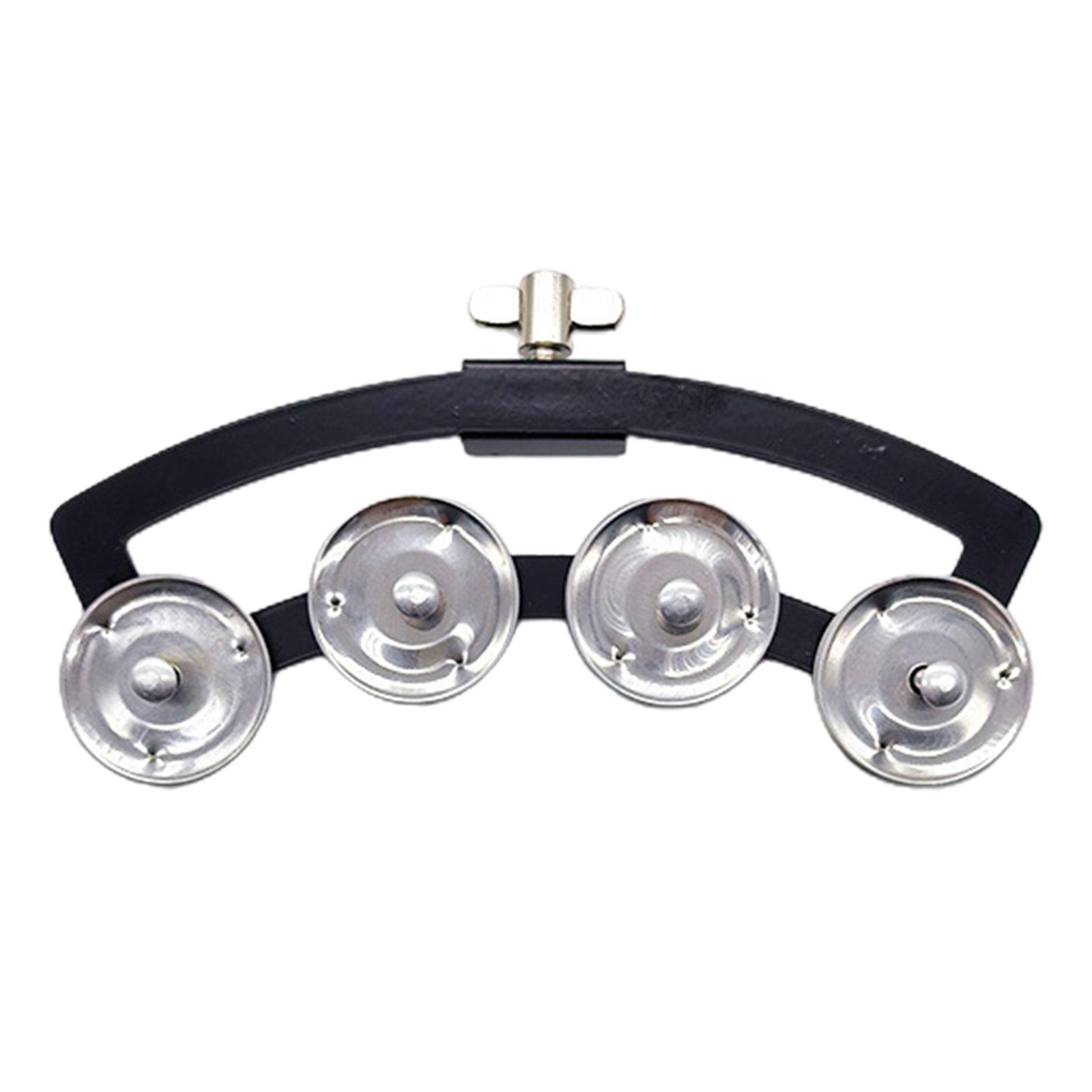 Handheld Percussion Tambourine Hand Bells Rattle Loose single Row Bells Tambourine Musical Instrument Easy to Use серебряный