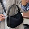 Retro deerskin fleece bag women's autumn new casual simple shoulder messenger bag niche matte bowling bag