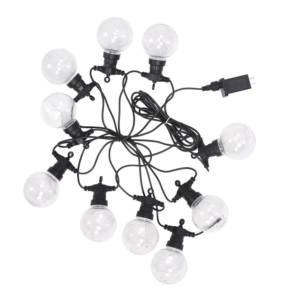 LED Ball String Lights 10LEDs G50 Copper Wire Bulb Colorful Die Casting Lamp  Waterproof Outdoor