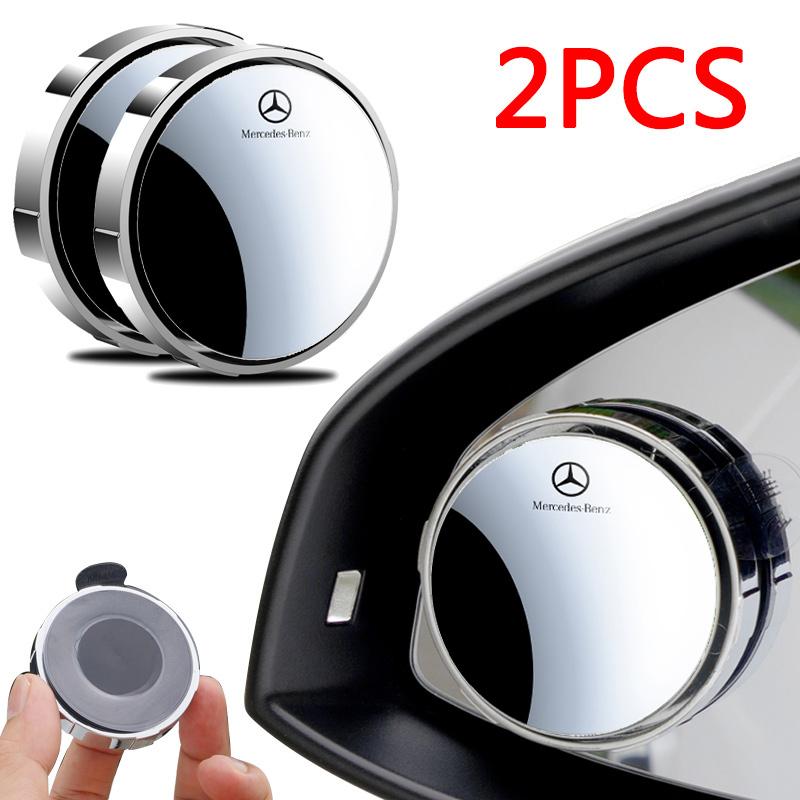 2Pcs Car Rearview 360Degree Adjustable Wide Angle Small Circular Mirror For Mercedes Benz AMG W177 W176 X166 X167 C257 C218 X253 QJ1
