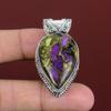 Koppar Purpurit Hänge Naturlig Ädelstenshänge 925 Sterling Silver Hänge Vintage Hänge Anständig Smycke Handgjort Hänge Bröllopspresenter