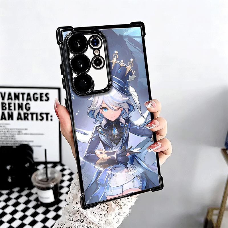 Genshin Impact Furina Weiche Handyhülle Für Samsung Galaxy S26 Ultra S25 Edge S24 FE S23 Plus S22 S21 + S20 Galvanisiert Anti-Fall Fund