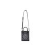 MLB Diamond Pattern Adjustable Detachable Shoulder Strap Faux Leather Tote Bag Unisex Tote Bags Black 7ACRMD93N-50BKS