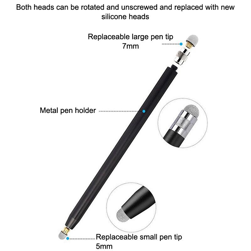 Mesh Fiber Capacitive Stylus Pen Double Nib Touch Screen Pens Drawing Pen For Universal Capacitive Screen Smart Phone Tablet