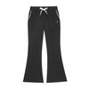 Korean Bow Print Flared Sweatpants - Plus Size Slim Fit Women's Casual Pants for Spring