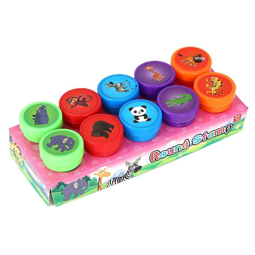 Children's Fun Animal Stamp Set: Valentine's Day & Christmas Edition