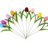 Twisting Stick Tulip Wool Flowers Never Wither Floral Arrangement Long-Lasting Keepsake Flower for Home Decor