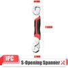 Adjustable Open End Wrench Multifunctional 9-32mm Universal Pipeline High Carbon Steel Wrench Set Manual Hardware Grip Tools Set