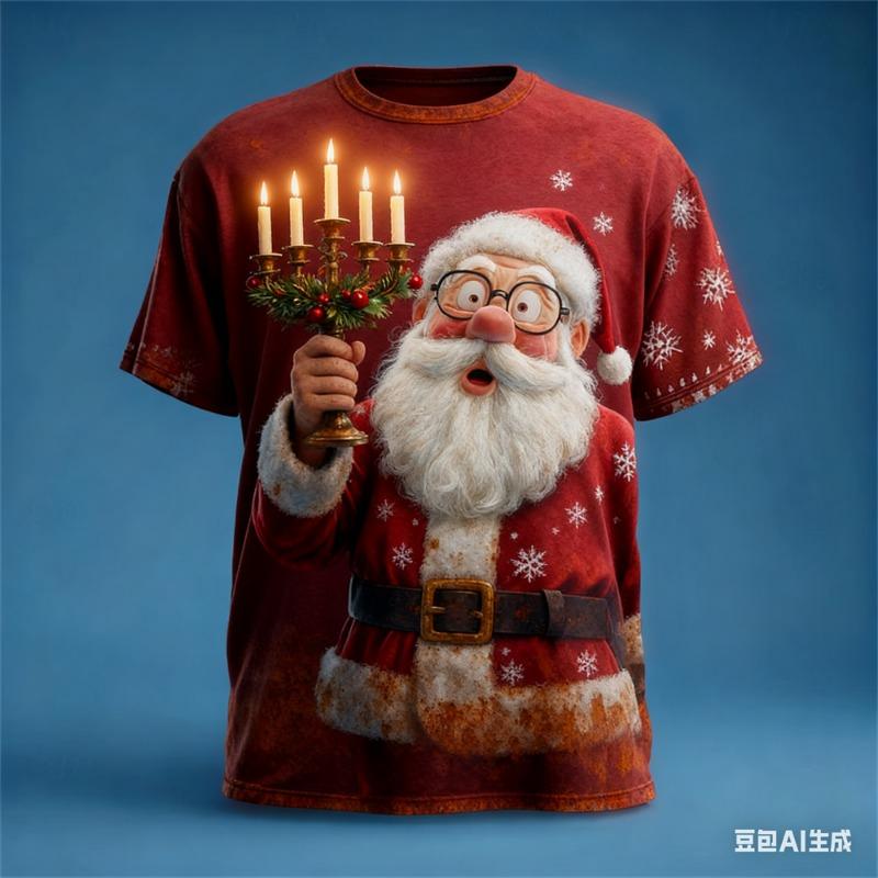 Weihnachten Herren T-Shirt Weihnachtsmann Muster Druck Herren Damen Rundhals T-Shirt Weihnachtsgrafik T-Shirts Neu in Oberteile & T-Shirts