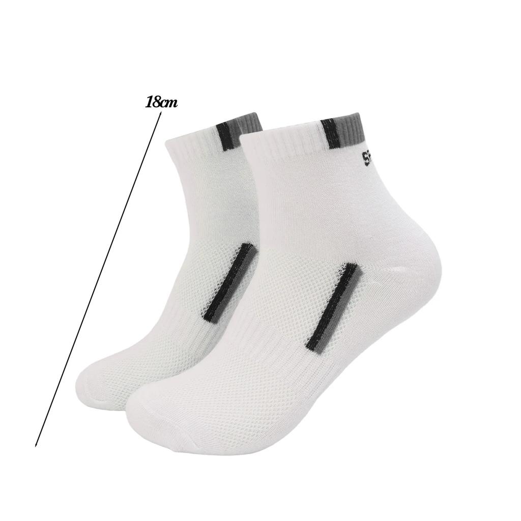 5 Pairs Men's Short Socks Black Breathable Sweat Resistant Anti-odor Comfortable Sock Multicolor Round Neck Ankle Cotton Socks