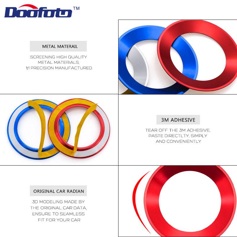 Car Interior Steering Wheel Emblem 3D Sticker Styling Aluminium Alloy Sticker Case For Volkswagen Golf 6 7 Polo CC Tiguan