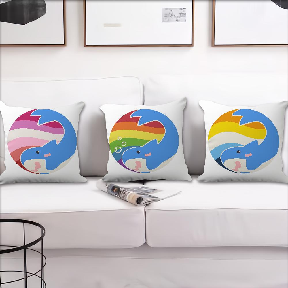Trans Blahaj Shark Cushion Cover Pillow Cover Decoration Room Home Sofa Living Office Car Nordic Simplicity