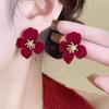 Fashion light luxury high-end stud earrings small fresh flower series earrings sweet and exquisite niche versatile daily earrings