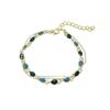 Fashion Emerald Double Layer Bracelet for Women Elegant Unique Stylish Jewelry