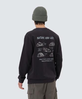 SNOWPEAK APPAREL Tent Graphic Sweatshirt (S25Fmfht62) Dark Charcoal