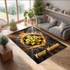 Borussia Dortmund Printed Crystal Velvet Rug Non‑Slip Crystal Velvet Carpet For Sofa Bedroom Indoor Home Decoration