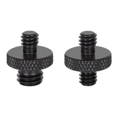 Metal Vida Adaptörü 1/4" Erkek - 1/4 inç veya 3/8 inç Erkek Çift Başlı Dönüşüm Vidası Kamera Tripodları ve Montajları için