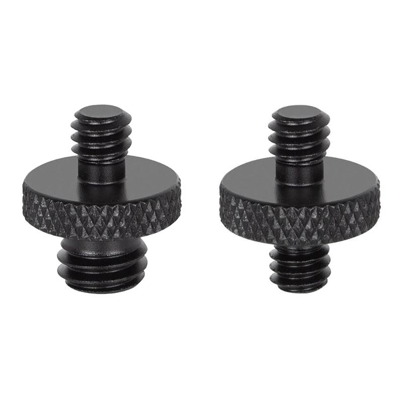 Double Headed Adapter Screw 1/4" Male To 1/4" or 3/8" Male Threaded Adaptor for Tripods Fill Light Stand Camera Cage