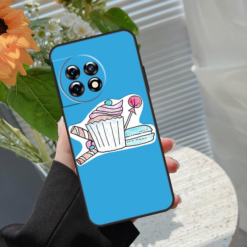 

Macarons Cake Dessert Case For OnePlus Nord 5 CE 2 3 4 Lite N20 N30 OnePlus 13T 13R 15 13 12 11 10 10T 8T 15R Cover OnePlus 15