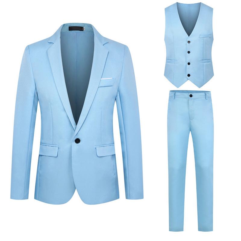 

Коллекция мужских костюмов-троек: Костюмы, брюки, жилеты для деловых, повседневных и свадебных мероприятий M небесно-голубой