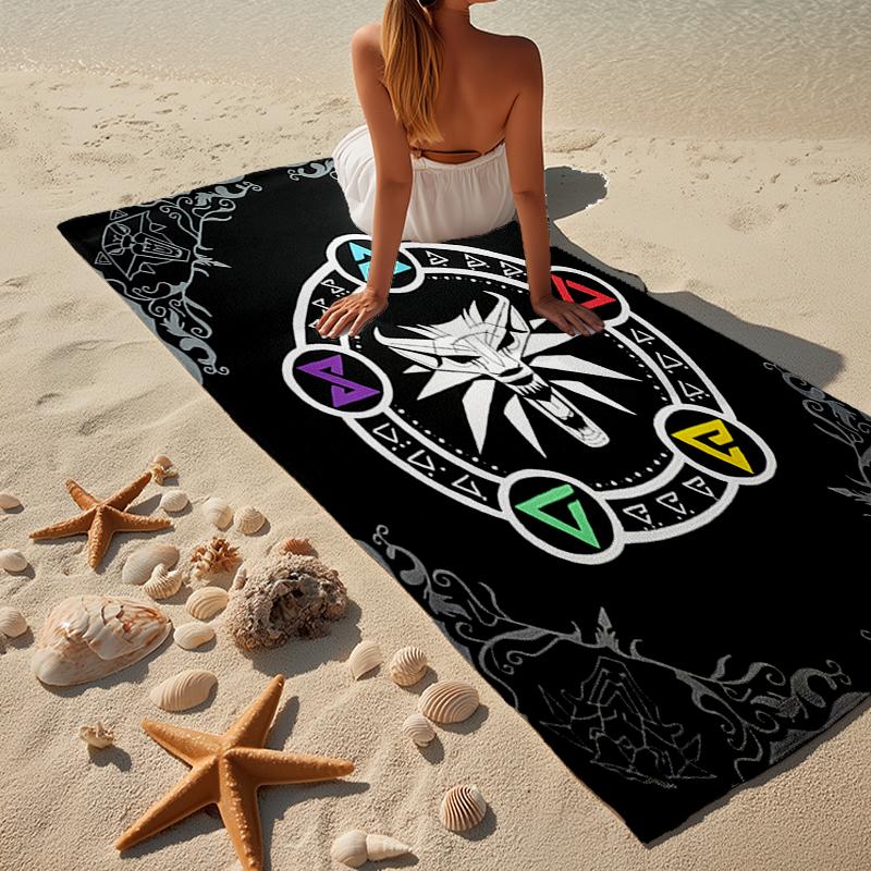 wizard dragon Beach Towel, Super Soft Microfiber, Gift for Her/Him, Birthday, for Pool, Beach, Travel, Home Decor Fan gifts