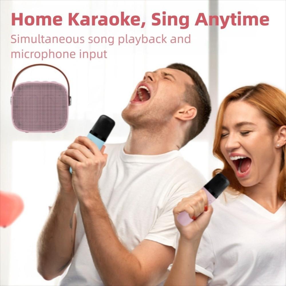 Stereo Surround Wireless Dual Microphones Karaoke Machine Karaoke Speaker  Party Gift