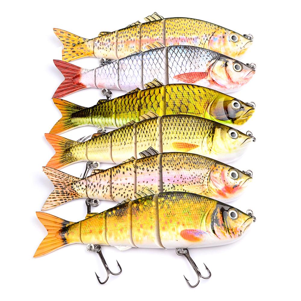 Appât dur biomimétique en plastique pour leurre de poisson, appât artificiel idéal pour la perche d'eau douce, Omnibus, 6 couleurs, multi-nœuds, 26cm, 177g