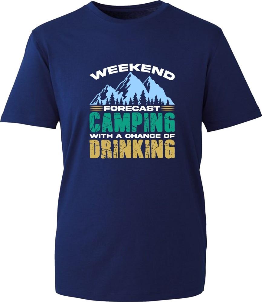 Weekend Forecast Camping With A Chance Of Drinking Tshirt Camping Unisex Tee Top S