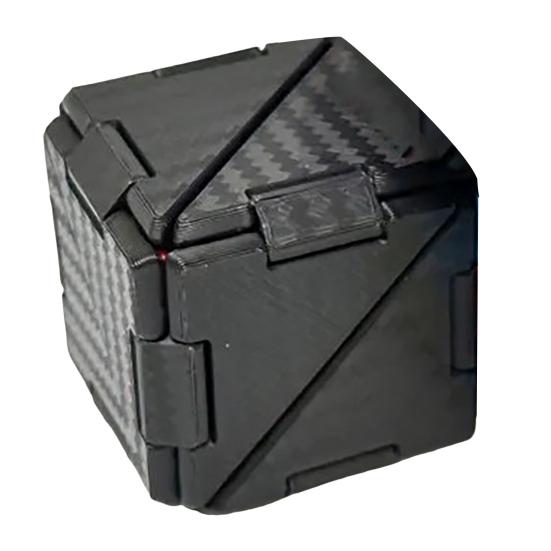 3D Printed Stress Relief Cube Toy Brain Teaser Deformable Puzzle Cube Desk Toy Teens Adults Calming Decompression Flipping Sensory Toy
