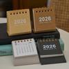 3 Stück Mini-Schreibtischkalender 2026 Kleiner stehender Aufklapp-Monatskalender zur Planung des Tagesablaufs Datums-Tracker für Schule & Büro