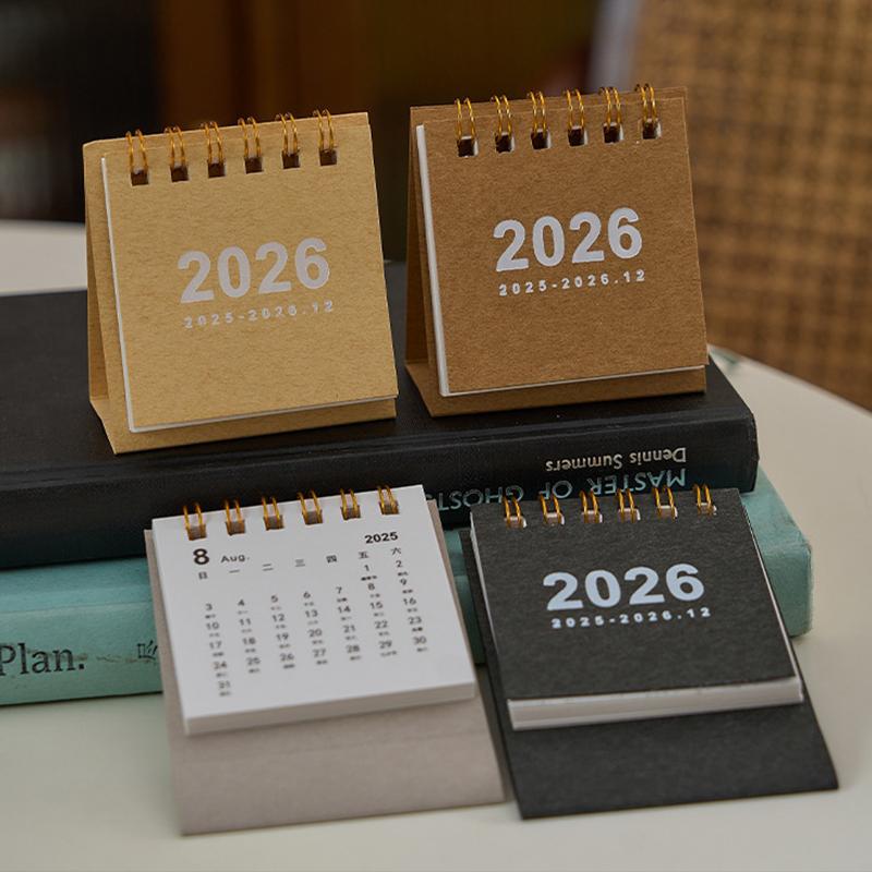 3 Stück Mini-Schreibtischkalender 2026 Kleiner stehender Aufklapp-Monatskalender zur Planung des Tagesablaufs Datums-Tracker für Schule & Büro