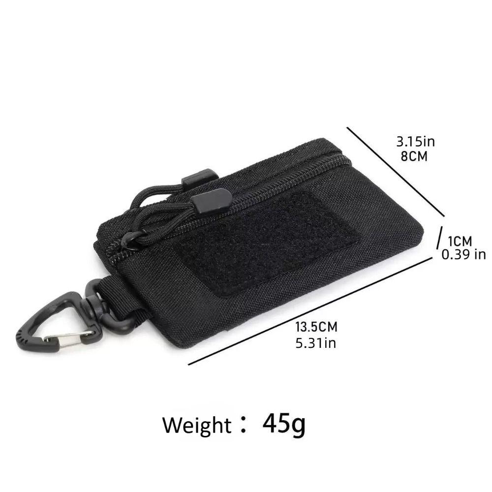 Small Bag Outdoor Camping Wallet Card Holder Organizer Storage Zipper Waist Pouch Oxford Cloth Waist Hanging Men Coin Purse