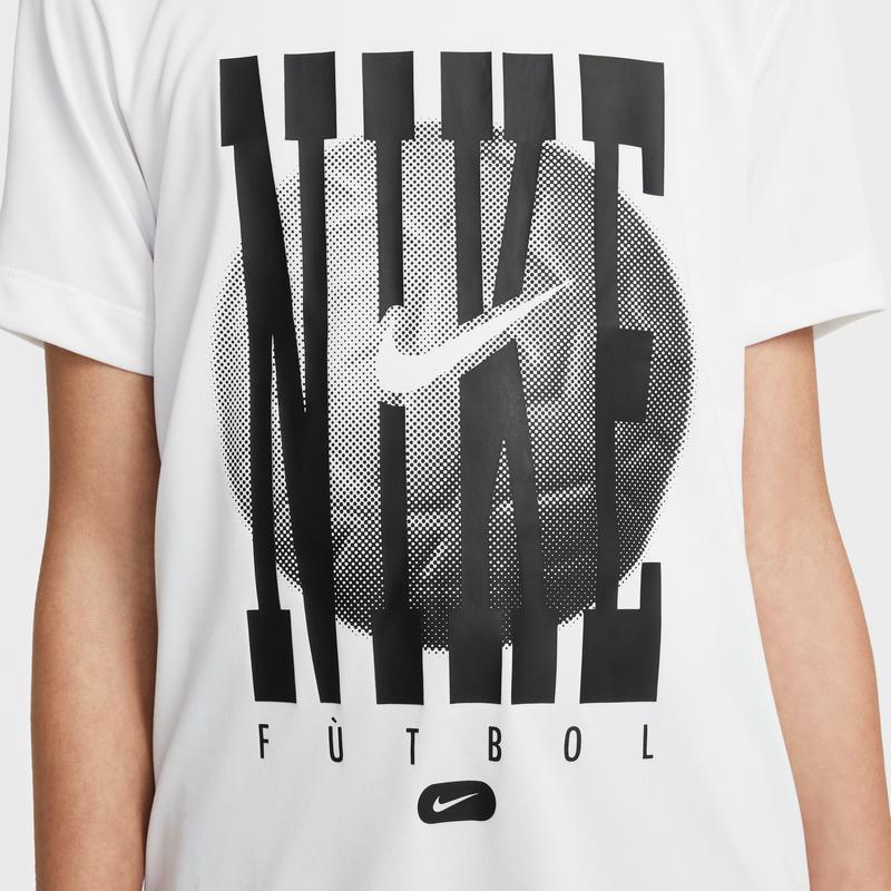 Nike Dri-Fit T-Shirt Schnelltrocknend Trainingsstrick Leicht Kurzarm Kinder Tops Weiß HQ3257-100