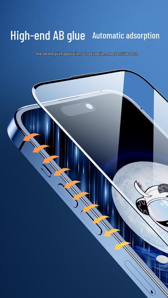 Azeada Privacy Tempered Film for iPhone 12 Pro/XS Max: 16, 15, 14 with HD Blue Light Filter