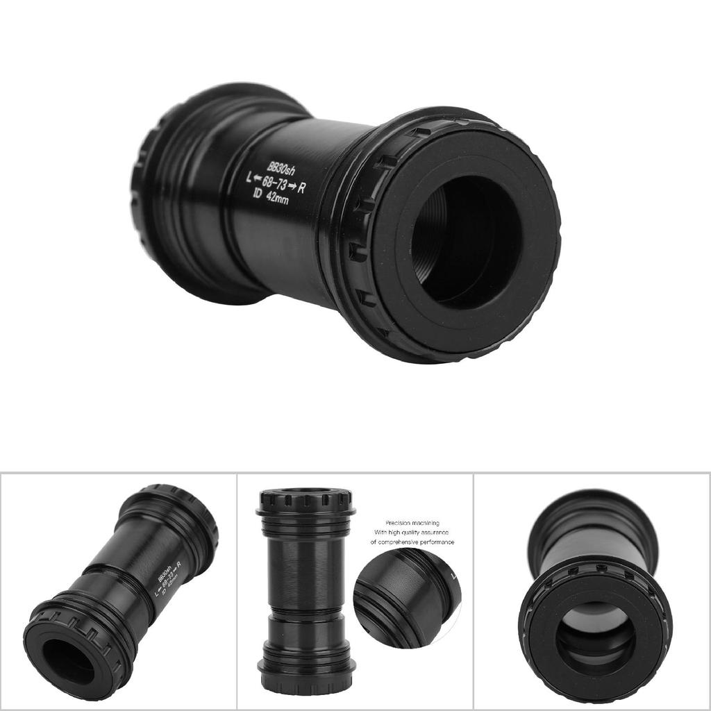 BB30 Alloy Bike Integrated Thrd Screw In Locking Bring Bottom Bracket Crankset Accessory(Black )