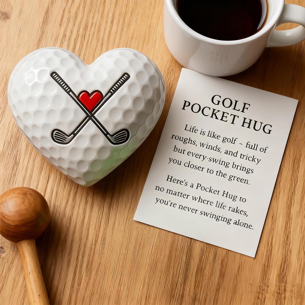 Heart Shaped Golf Pockets Hug Gift Motivational Golf Ball Heart Shaped Ball Encouragement Inspirational Quote Cards For Women