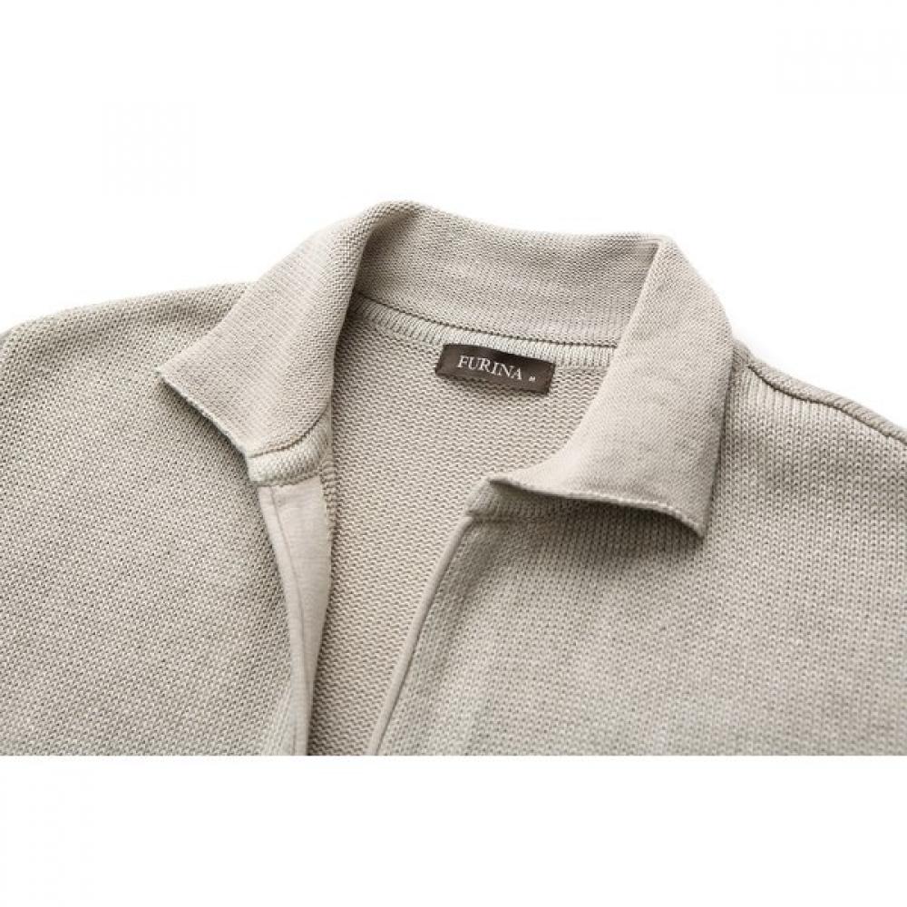 FURINA Knit Collar Jacket