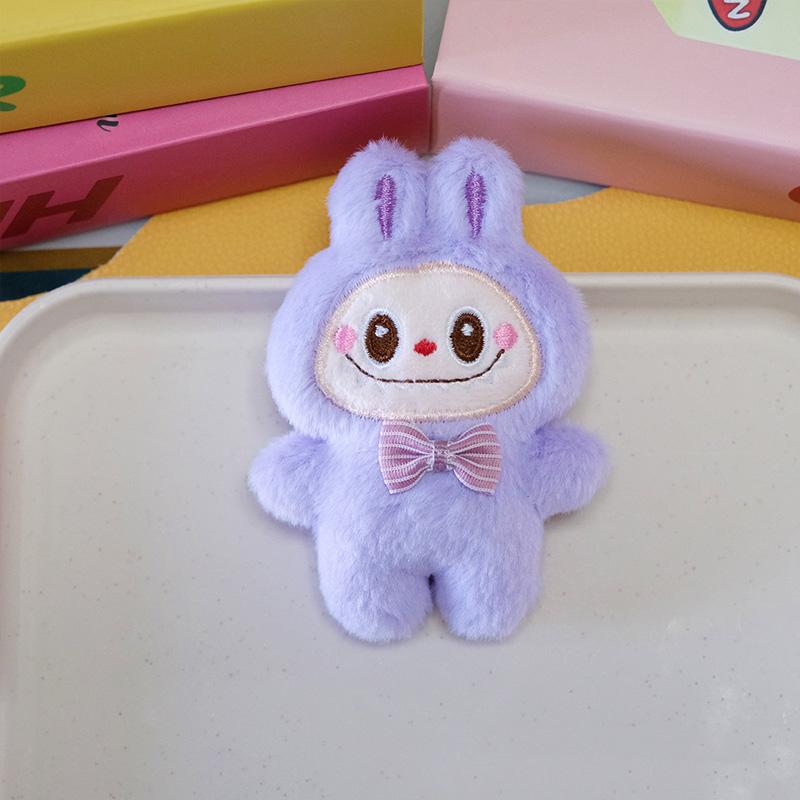 1PC Trendy Doll Cute Cartoon Rabbit Backpack Pendant Key Ring Holiday Gift Bag Pendant Plush Doll Keychain