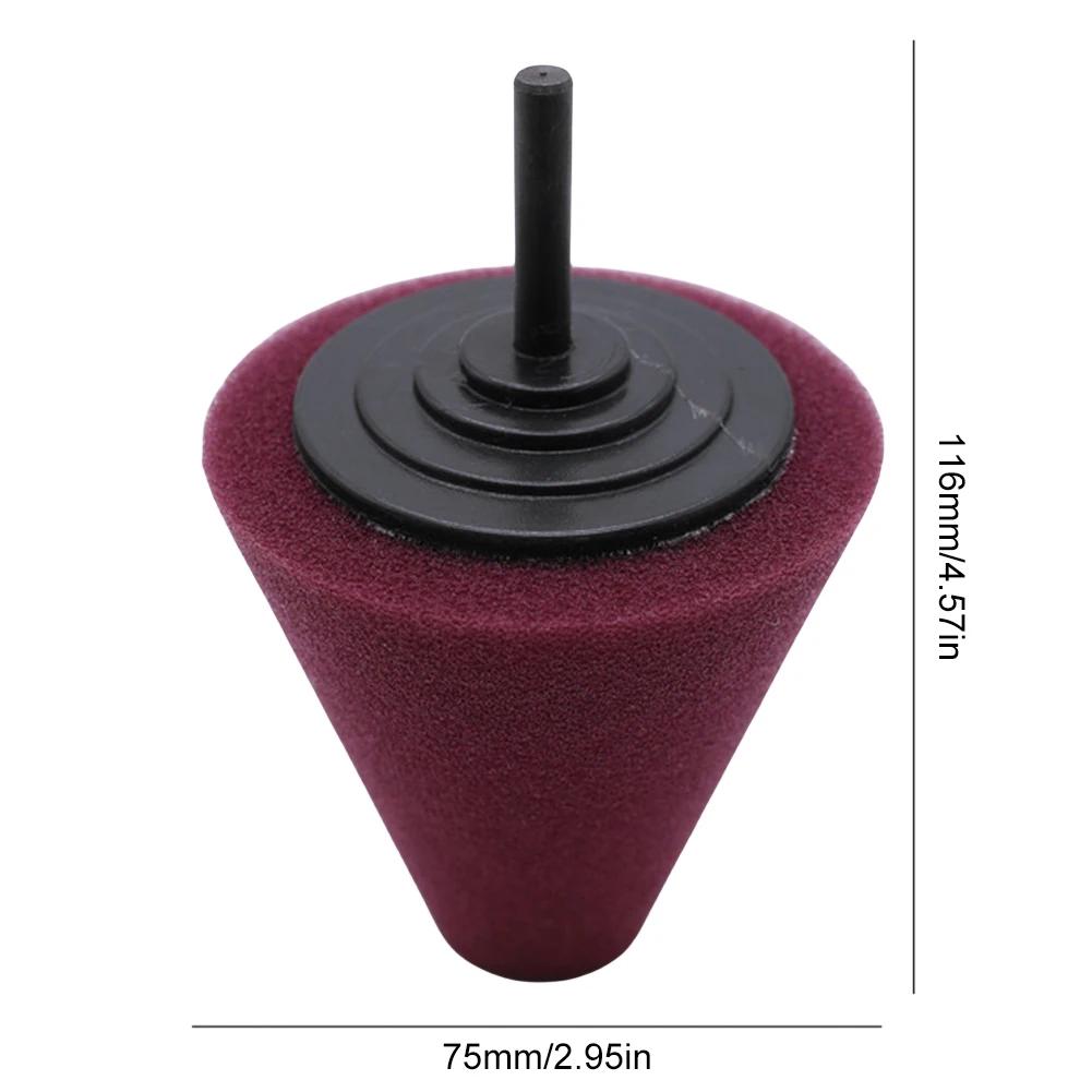 Tire Polishing Sponge Auto Wheel Used For Electric Drill Burnishing Ball Polishing Cone Set Car Hub Buffing Sponge Polishing Kit