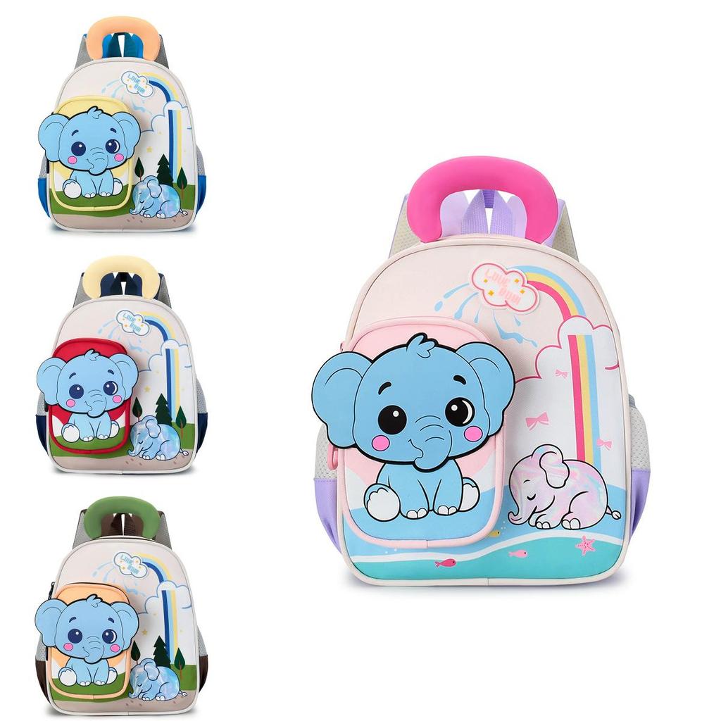 Toddler Kids Backpack With Cartoon Animal Design And Ventilated Back Panel For Kindergarten