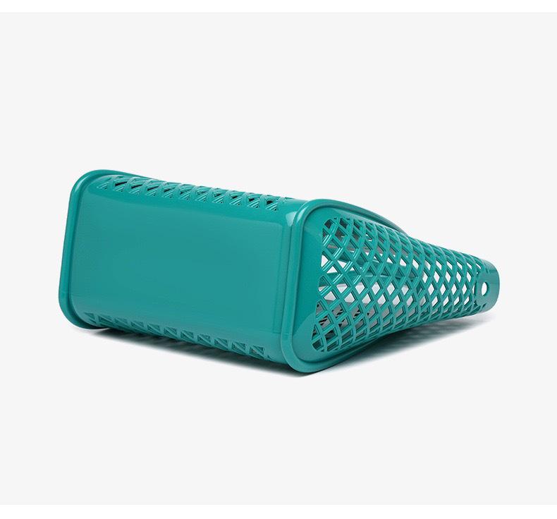 Bolsa de mão de gelatina de silicone: Cesta Versátil Vazada para Piqueniques, Compras, Praia e Banho