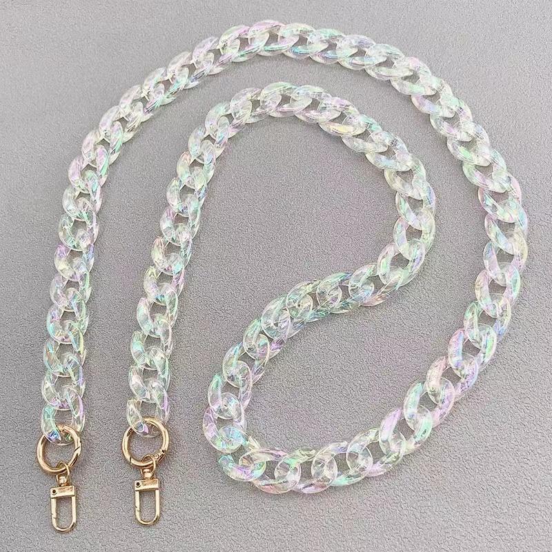 

120cm Fashion Woman Handbag Accessory Chain 8 colors Resin Chain Frosted Strap Clutch Shoulder Purse Chain For Phone Case only chain 120 cm&Metal hook